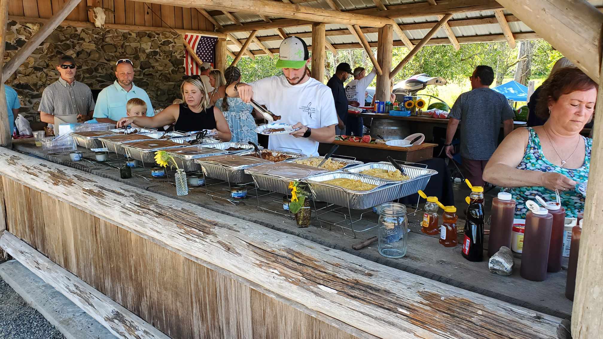 Shorty's BBQ outdoor catering setup